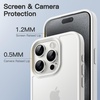 image:imageJETech Matte Case for iPhone 15 Black  MilitaryGrade Protection Frosted Matte Back AntiFingerprint Finish Shockproof DesignWhite