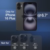 image:imageJETech Matte Case for iPhone 16 Black  MilitaryGrade Protection Frosted Matte Back AntiFingerprint Finish Shockproof DesignBlack