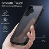 image:imageJETech Matte Case for iPhone 16 Black  MilitaryGrade Protection Frosted Matte Back AntiFingerprint Finish Shockproof DesignBlack