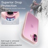 image:imageJETech Matte Case for iPhone 16 Black  MilitaryGrade Protection Frosted Matte Back AntiFingerprint Finish Shockproof DesignLight Pink