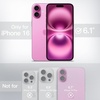 image:imageJETech Matte Case for iPhone 16 Black  MilitaryGrade Protection Frosted Matte Back AntiFingerprint Finish Shockproof DesignPink