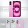 image:imageJETech Matte Case for iPhone 16 Black  MilitaryGrade Protection Frosted Matte Back AntiFingerprint Finish Shockproof DesignPink