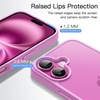 image:imageJETech Matte Case for iPhone 16 Black  MilitaryGrade Protection Frosted Matte Back AntiFingerprint Finish Shockproof DesignPink Back