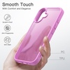 image:imageJETech Matte Case for iPhone 16 Black  MilitaryGrade Protection Frosted Matte Back AntiFingerprint Finish Shockproof DesignPink Back