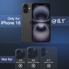image:imageJETech Matte Case for iPhone 16 Black  MilitaryGrade Protection Frosted Matte Back AntiFingerprint Finish Shockproof DesignStorm Blue