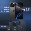 image:imageJETech Matte Case for iPhone 16 Black  MilitaryGrade Protection Frosted Matte Back AntiFingerprint Finish Shockproof DesignStorm Blue