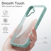 image:imageJETech Matte Case for iPhone 16 Black  MilitaryGrade Protection Frosted Matte Back AntiFingerprint Finish Shockproof DesignTeal