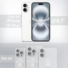 image:imageJETech Matte Case for iPhone 16 Black  MilitaryGrade Protection Frosted Matte Back AntiFingerprint Finish Shockproof DesignWhite