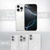 image:imageJETech Matte Case for iPhone 16 Black  MilitaryGrade Protection Frosted Matte Back AntiFingerprint Finish Shockproof DesignWhite Titanium