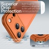 image:imageJETech Matte Case for iPhone 17 Pro Dark Blue  Camera Lens Protection Shockproof Military Grade Drop Protection Frosted Translucent Back Minimalist Phone CoverOrange