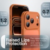 image:imageJETech Matte Case for iPhone 17 Pro Dark Blue  Camera Lens Protection Shockproof Military Grade Drop Protection Frosted Translucent Back Minimalist Phone CoverOrange