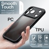 image:imageJETech Matte Case for iPhone 17 Pro Dark Blue  Camera Lens Protection Shockproof Military Grade Drop Protection Frosted Translucent Back Minimalist Phone CoverBlack