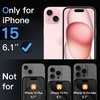 image:imageJETech Matte Screen Protector for iPhone 17 Pro Max 2Pack  AntiGlare 9H Tempered Glass AntiFingerprint Smooth Touch Easy Installation CaseFriendlyiPhone 15