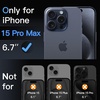 image:imageJETech Matte Screen Protector for iPhone 17 Pro Max 2Pack  AntiGlare 9H Tempered Glass AntiFingerprint Smooth Touch Easy Installation CaseFriendlyiPhone 15 Pro Max