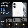 image:imageJETech Matte Screen Protector for iPhone 17 Pro Max 2Pack  AntiGlare 9H Tempered Glass AntiFingerprint Smooth Touch Easy Installation CaseFriendlyiPhone 16