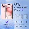 image:imageJETech Privacy Screen Protector for iPhone 16 2Pack  AntiSpy Privacy Protection Tempered Glass Easy Installation Tool AntiScratch DesigniPhone 15