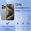 image:imageJETech Privacy Screen Protector for iPhone 16 2Pack  AntiSpy Privacy Protection Tempered Glass Easy Installation Tool AntiScratch DesigniPhone 15 Pro Max