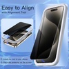 image:imageJETech Privacy Screen Protector for iPhone 16 2Pack  AntiSpy Privacy Protection Tempered Glass Easy Installation Tool AntiScratch DesigniPhone 15 Pro Max