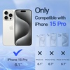 image:imageJETech Privacy Screen Protector for iPhone 16 2Pack  AntiSpy Privacy Protection Tempered Glass Easy Installation Tool AntiScratch DesigniPhone 15 Pro