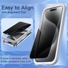 image:imageJETech Privacy Screen Protector for iPhone 16 2Pack  AntiSpy Privacy Protection Tempered Glass Easy Installation Tool AntiScratch DesigniPhone 15 Pro