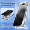 image:imageJETech Privacy Screen Protector for iPhone 16 2Pack  AntiSpy Privacy Protection Tempered Glass Easy Installation Tool AntiScratch DesigniPhone 16