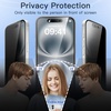 image:imageJETech Privacy Screen Protector for iPhone 16 2Pack  AntiSpy Privacy Protection Tempered Glass Easy Installation Tool AntiScratch DesigniPhone 16