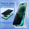 image:imageJETech Privacy Screen Protector for iPhone 16 2Pack  AntiSpy Privacy Protection Tempered Glass Easy Installation Tool AntiScratch DesigniPhone 16 Plus