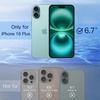 image:imageJETech Privacy Screen Protector for iPhone 16 2Pack  AntiSpy Privacy Protection Tempered Glass Easy Installation Tool AntiScratch DesigniPhone 16 Plus