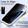 image:imageJETech Privacy Screen Protector for iPhone 16 2Pack  AntiSpy Privacy Protection Tempered Glass Easy Installation Tool AntiScratch DesigniPhone 16 Pro