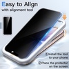 image:imageJETech Privacy Screen Protector for iPhone 16 2Pack  AntiSpy Privacy Protection Tempered Glass Easy Installation Tool AntiScratch DesigniPhone 17