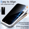 image:imageJETech Privacy Screen Protector for iPhone 16 2Pack  AntiSpy Privacy Protection Tempered Glass Easy Installation Tool AntiScratch DesigniPhone 17 Pro