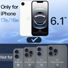 image:imageJETech Privacy Screen Protector for iPhone 16 2Pack  AntiSpy Privacy Protection Tempered Glass Easy Installation Tool AntiScratch DesigniPhone 17e16e