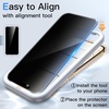 image:imageJETech Privacy Screen Protector for iPhone 16 2Pack  AntiSpy Privacy Protection Tempered Glass Easy Installation Tool AntiScratch DesigniPhone Air