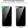 image:imageJETech Privacy Screen Protector for iPhone 17 Pro Max 22 Pack  AntiSpy Tempered Glass with Camera Lens Protector Easy Installation TooliPhone 14 Pro Max