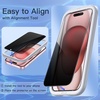 image:imageJETech Privacy Screen Protector for iPhone 17 Pro Max 22 Pack  AntiSpy Tempered Glass with Camera Lens Protector Easy Installation TooliPhone 15