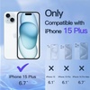 image:imageJETech Privacy Screen Protector for iPhone 17 Pro Max 22 Pack  AntiSpy Tempered Glass with Camera Lens Protector Easy Installation TooliPhone 15 Plus