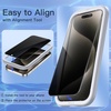 image:imageJETech Privacy Screen Protector for iPhone 17 Pro Max 22 Pack  AntiSpy Tempered Glass with Camera Lens Protector Easy Installation TooliPhone 15 Pro Max