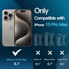 image:imageJETech Screen Protector for iPhone 17 3Pack  9H Tempered Glass HD Clear AntiScratch Protection Easy Installation TooliPhone 15 Pro Max
