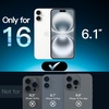 image:imageJETech Screen Protector for iPhone 17 3Pack  9H Tempered Glass HD Clear AntiScratch Protection Easy Installation TooliPhone 16