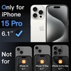 image:imageJETech Screen Protector for iPhone 17 Pro Max 3Pack  OneStep AutoAlignment 9H Tempered Glass HD Clear BubbleFree InstallationiPhone 15 Pro