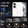 image:imageJETech Screen Protector for iPhone 17 Pro Max 3Pack  OneStep AutoAlignment 9H Tempered Glass HD Clear BubbleFree InstallationiPhone 16
