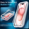 image:imageJETech Screen Protector for iPhone 17e16e13 Pro13 2Pack  9H Tempered Glass HD Clear AntiScratch Protection Easy Installation TooliPhone 15