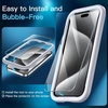 image:imageJETech Screen Protector for iPhone 17e16e13 Pro13 2Pack  9H Tempered Glass HD Clear AntiScratch Protection Easy Installation TooliPhone 15 Pro