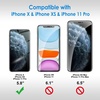 image:imageJETech Screen Protector for iPhone 17e16e13 Pro13 3Pack  HD Clear Face ID Compatible AntiScratch GlassiPhone 11 ProXsX