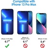 image:imageJETech Screen Protector for iPhone 17e16e13 Pro13 3Pack  HD Clear Face ID Compatible AntiScratch GlassiPhone 13 Pro Max