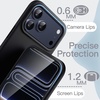 image:imageJETech Silicone Case for iPhone 17 Pro Max Dark Blue  Silky Soft Touch Shockproof Protection Scratch Resistant Microfiber LiningBlack