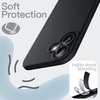 image:imageJETech Silicone Case for iPhone 17 Pro Max Dark Blue  Silky Soft Touch Shockproof Protection Scratch Resistant Microfiber LiningBlack