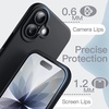 image:imageJETech Silicone Case for iPhone 17 Pro Max Dark Blue  Silky Soft Touch Shockproof Protection Scratch Resistant Microfiber LiningBlack