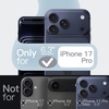 image:imageJETech Silicone Case for iPhone 17 Pro Max Dark Blue  Silky Soft Touch Shockproof Protection Scratch Resistant Microfiber LiningBlack