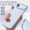 image:imageJETech Silicone Case for iPhone 17 Pro Max Dark Blue  Silky Soft Touch Shockproof Protection Scratch Resistant Microfiber LiningBlue